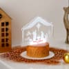 Gift Personalized Gleaming Nativity Christmas LED Lamp - Brown Base