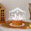 Buy Personalized Gleaming Nativity Christmas LED Lamp - Brown Base