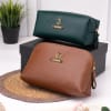 Personalized Green and Tan Multipurpose Travel Pouch - Set of 2 Online