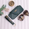 Personalized Green Sunglass Case And Keychain Combo - Green Online