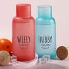 Gift Personalized Hubby Wifey Frosted Glass Bottles (Set of 2)