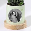 Gift Personalized Lucky Vibes - Haworthia Succulent With Planter For Mom
