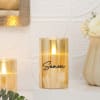 Gift Personalized Relax Refresh Recharge LED Candles - Set Of 3