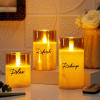 Buy Personalized Relax Refresh Recharge LED Candles - Set Of 3