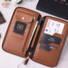 Gift Personalized Sleek Travel Essentials Holder - Tan