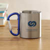 Personalized Steel Mug with Blue Handle