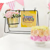 Personalized Swinging Metal Planter Birthday Combo Online