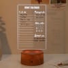 Gift Personalized Task Master LED Lamp With Wooden Base