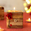 Gift Personalized Wooden Block Candles