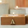 Gift Personalized Wooden Tea Light Candle Set