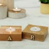 Personalized Wooden Tea Light Candle Set Online