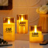 Buy Personlized Live Laugh Love LED Candles - Set Of 3