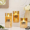 Personlized Live Laugh Love LED Candles - Set Of 3 Online