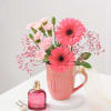 Gift Pink Bloom Floral And Perfume Combo