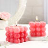 Gift Pink Bubble Candle - Set Of 2