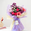 Gift Pink Delight Cake And Elegant Floral Bouquet Combo