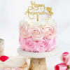 Gift Pink Ombre Mini Anniversary Cake (300 Gm)