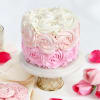 Pink Ombre Rose Cake Online