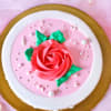 Gift Pink Rose Chocolate Flavor Cake (Half Kg)