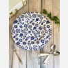 Gift Plate - Wooden - Blue And White - Single Piece