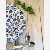 Buy Plate - Wooden - Blue And White - Single Piece