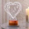 Gift Promise Of Love Personalized LED Lamp - Wooden Finish Base