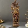 Buy Radha Krishna Gold Toned Hand Painted Idol