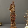 Shop Radha Krishna Gold Toned Hand Painted Idol