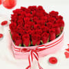 Gift Red Roses in Heart Shaped Gift Box (40 Stems)