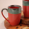 Gift Red Stoneware Set of 2 Mugs