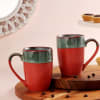 Red Stoneware Set of 2 Mugs Online