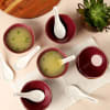 Shop Regal Feast Set of 6 Soup Bowls N Spoons - Maroon