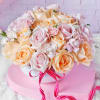 Gift Roses & Carnations in Ceramic Bowl