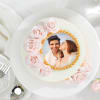 Gift Rosy Fantasy Personalized Photo Cake (600 gm)
