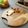 Shop Round Wooden Personalized Serving Platter Cum Chopping Board