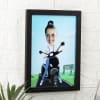 Gift Scooter Girl Personalized Caricature Frame