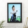 Scooter Girl Personalized Caricature Frame Online