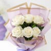 Buy Serene White Roses Bouquet