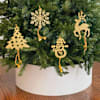 Gift Shimmering Golden Christmas Tree Ornaments - Set Of 4