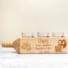 Shot Glasses in Personalized Bottle Shaped Wooden Holder Online