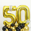 Gift Striking Glamour - Balloon Arrangement - Gold And Black