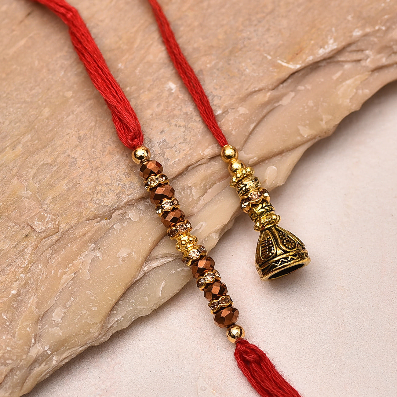 Stunning Crystal Beaded Bhaiya Bhabhi Rakhi