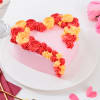 Sunset Heart Cream Cake Online