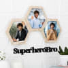 Gift Super Hero Bro Personalized Photo Frame