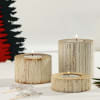 Tea-light Candles with Wooden Pillar Holders Online