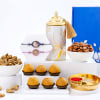 Tempting Besan Laddoo And Rakhi Hamper