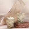 Textured Glass Votives With Cedarwood Candles (Set of 2) Online