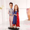 Gift Traditional Couple Caricature For Bhaiya And Bhabhi