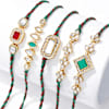 Traditional Kundan Polki Rakhi (Set of 5)