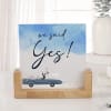 Shop We Said Yes Personalized Acrylic Frame With Wooden Base